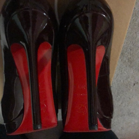 Christian Louboutin Patent Pigelle Plato deep plum